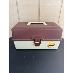 Vintage Plano Tackle Box Model 6303 w/ 3 Tier Fold Out Tray Fishing Made in USA